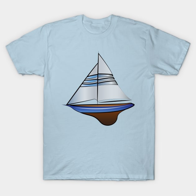 Sailing Boat T-Shirt by Kat C.